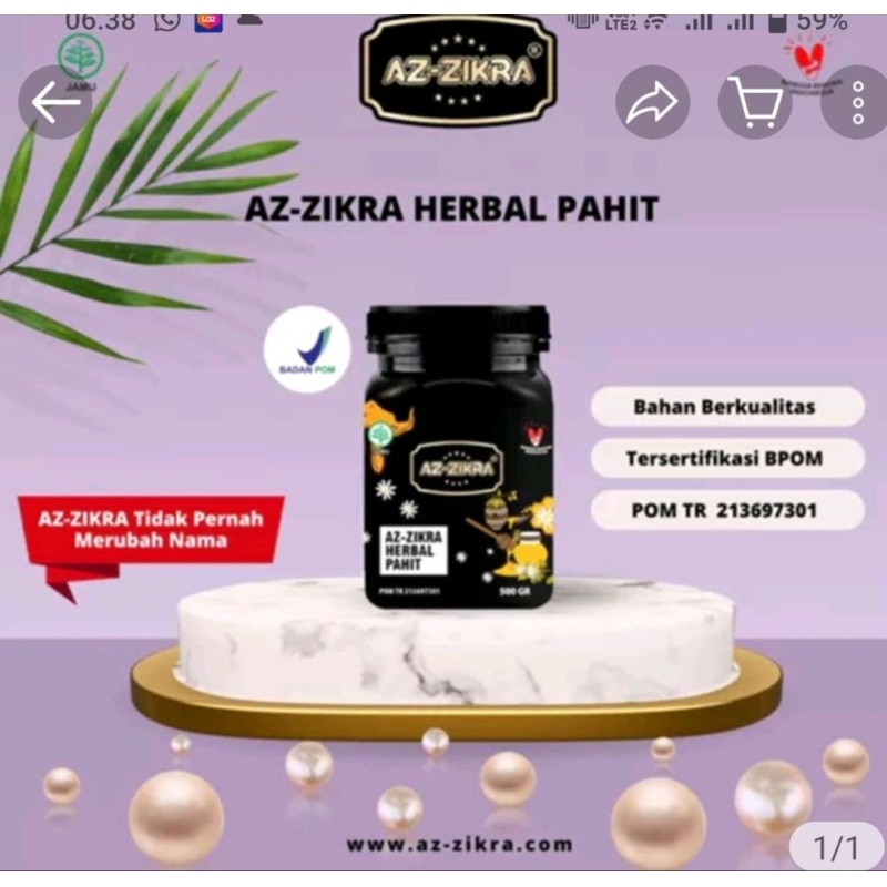 

Madu herbal az -zikra madu pahit original