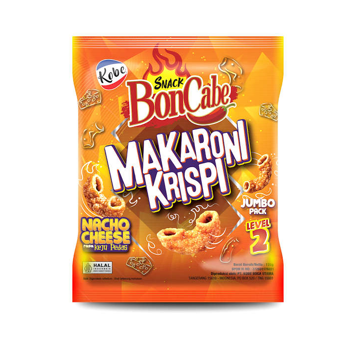 

Kobe Bon Cabe Snack Makaroni Jumbo Pack Level 2 Nacho Cheese / Level 10 / Level 15