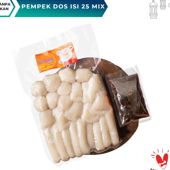 

MEGA SALE Pempek Palembang Pempek Dos isi 25 mix