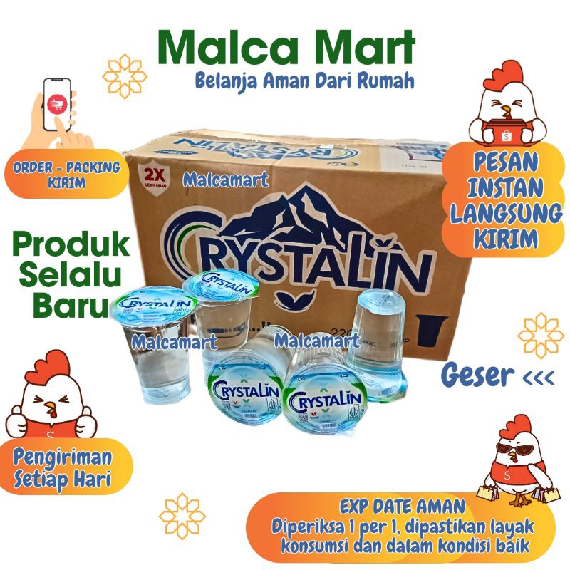 

Crystalin Cup 48 pc khusus Instan Air Minum gelas