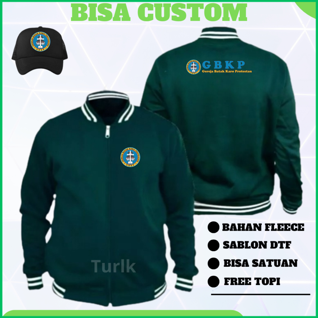 Jaket Gereja Batak Karo Protestan Jaket Gereja GBKP Jaket GBKP Jaket Varsity Custom
