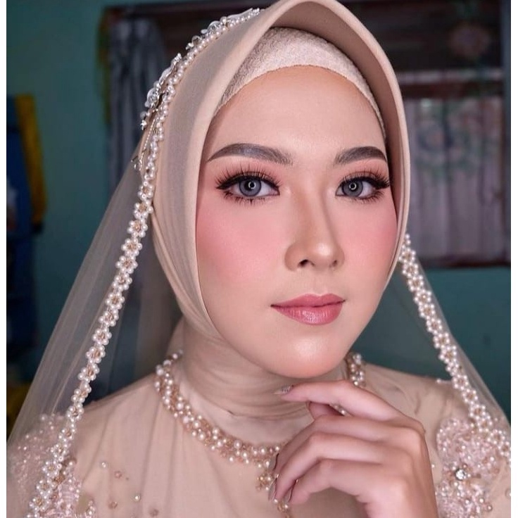 66 STOK READY slayer pengantin slayer pengantin akad nikah kerudung pengantin jilbab pengantin veil 