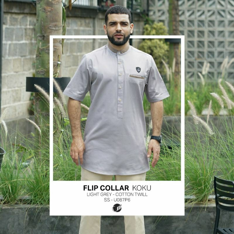 SAMASE SOLO KOKU FLIP COLLAR U087P LENGAN PENDEK