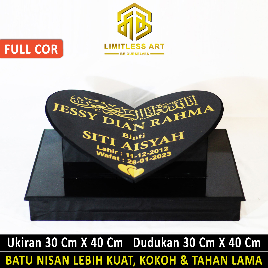 Batu Nisan Makam Full Set Granit Kijing Maesan Kuburan Anak Bayi 30X40/30X40 B24