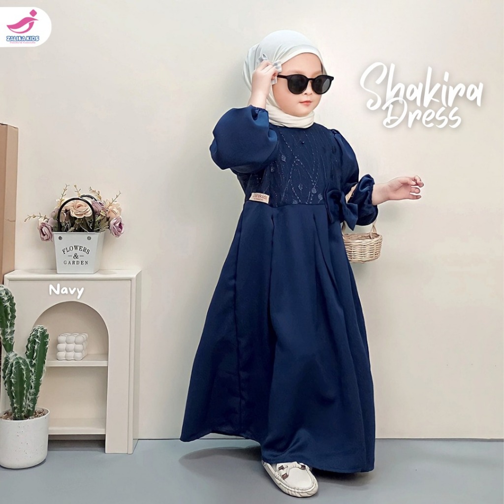 Dress anak perempuan set jilbab usia 2 - 7 tahun SYAKIRA Gamis anak Perempuan Zalira Kids | baju pesta anak perempuan | gamis brokat anak | gamis pesta anak perempuan