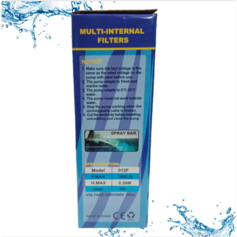 LUCKINESS 012F POMPA INTERNAL FILTER AQUARIUM AQUASCAPE