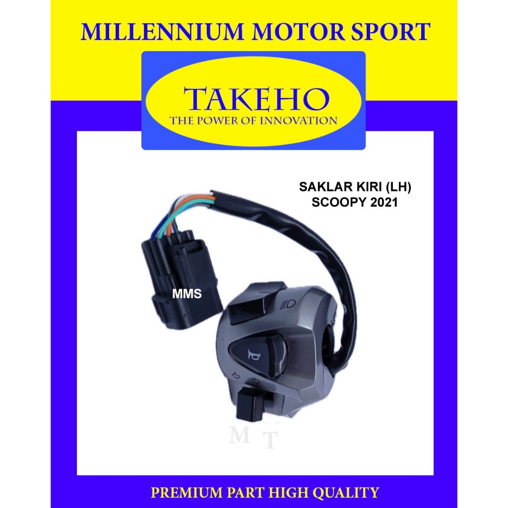 SAKLAR LAMPU KIRI (LH) SCOOPY 2021 TAKEHO