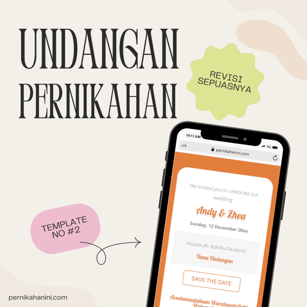 [Template #2] Undangan Pernikahan Digital Website Custom [Revisi Sepuasnya]