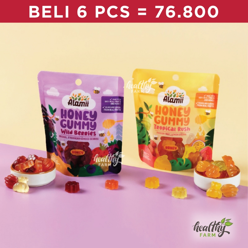 

Alamii Honey Gummy Tropical Rush Wild Berries - Permen Jelly Madu / Permen Gummy Anak