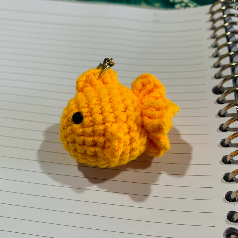 GANCI IKAN PONYO / GANTUNGAN KUNCI IKAN PONYO / GANTUNGAN KUNCI RAJUT / CROCHET KEYCHAIN / GOLDFISH 