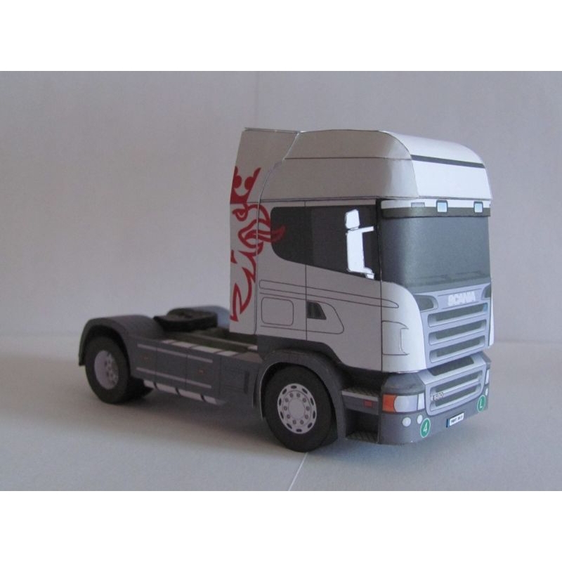 Lembaran pola papercraft truk scania R580 skala 1:43 (OP-Aa11)