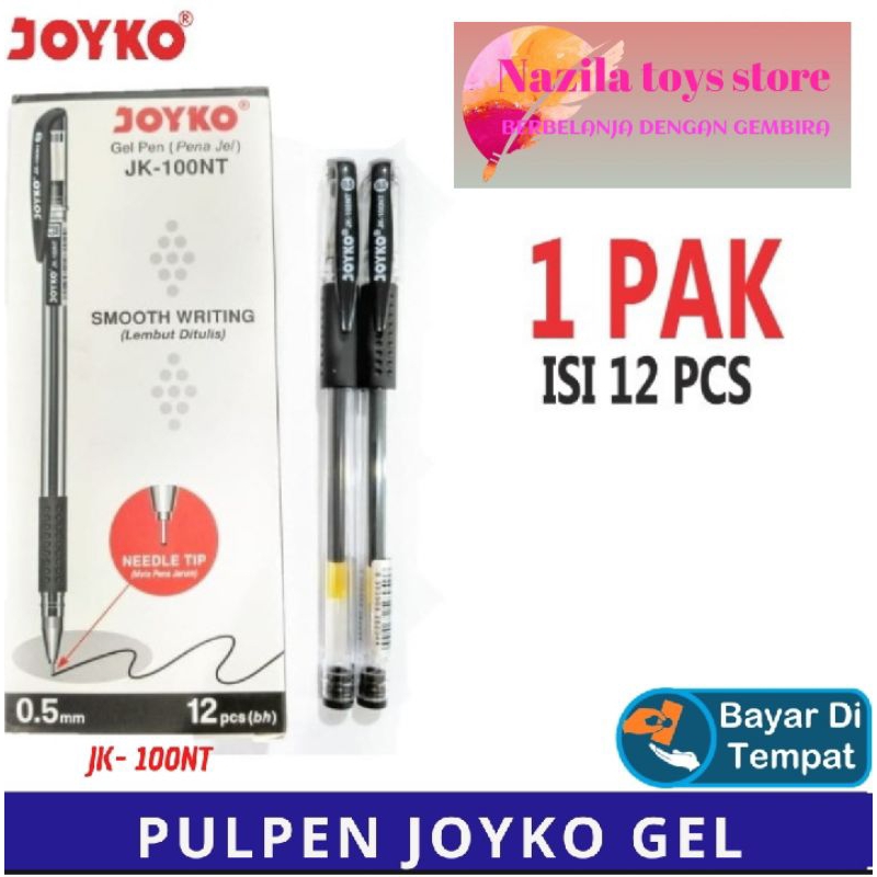 

pulpen joyko JK 100 satu pak isi 12 pc/tinta hitam/tahan air