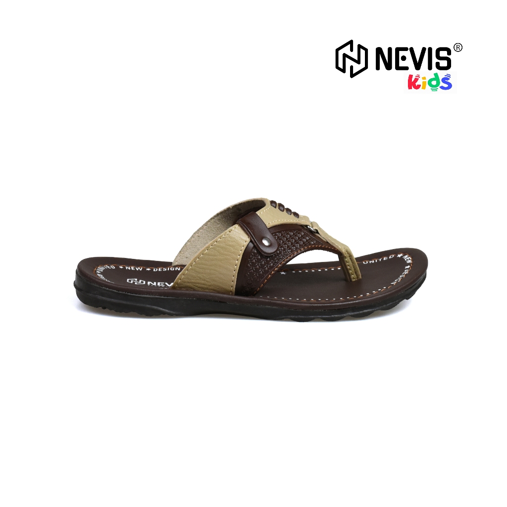 NEVIS Sandal Jepit Kulit Anak Laki Laki Daffa Sendal Anak 33-37