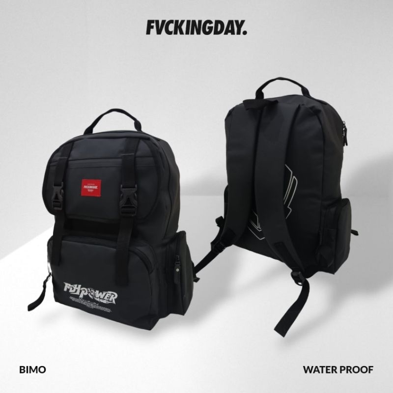 Fvckingday | Tas Punggung Hitam Backpack Ransel V.8