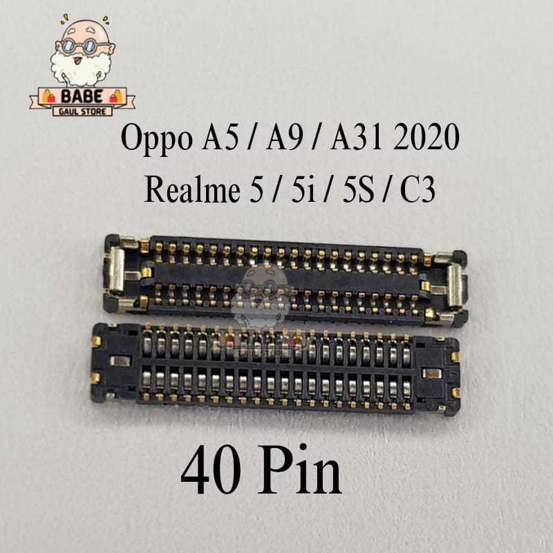 KONEKTOR LCD OPO A5 A9 A31 2020 REALME 5 5i 5S C3 SOCKET CONNECTOR ORIGINAL
