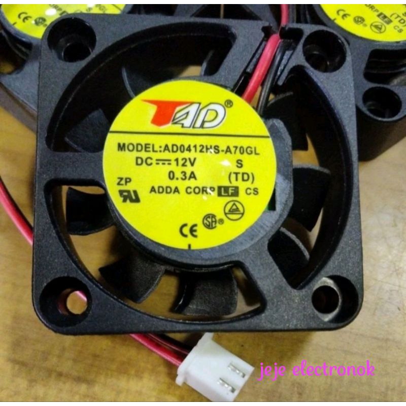 KIPAS FAN DC 12.V.4X4 MEREK TAD TEBEL 2.5.CM/KIPAS PENDINGIN KUALITASBAIK