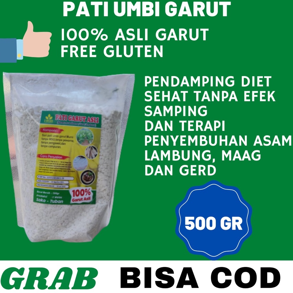 

Tepung Pati Umbi Garut Lerut Kirut Ararut Tarigu Angkrik Alami Untuk Terapi Asam Lambung Maag Gerd