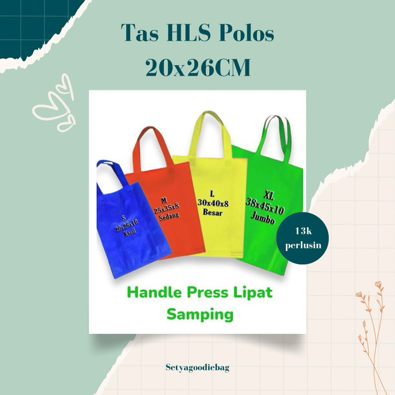 

(ISI 12pcs) Tas Souvenir HLS Ukuran 20x26cm