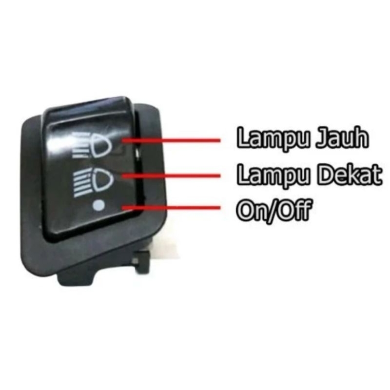 Saklar dim jarak jauh .on off  lampu motor honda