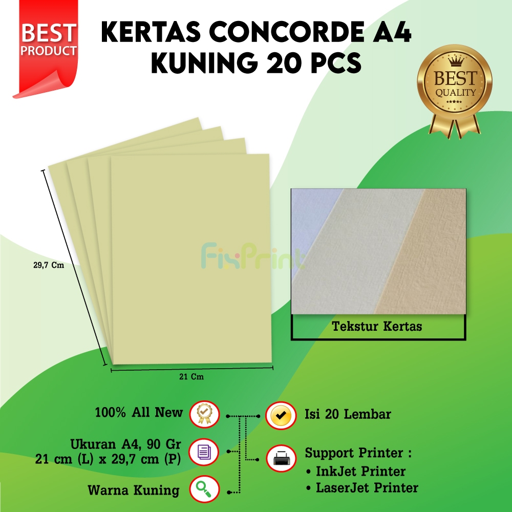 

Concorde Paper A4 90gr Kertas Piagam Undangan Kartu Nama Sertifikat A4