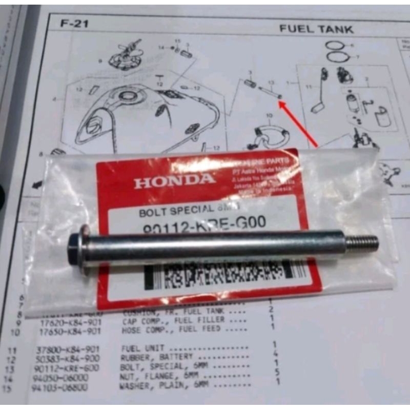 Baut Tangki Belakang Honda CRF150L Original