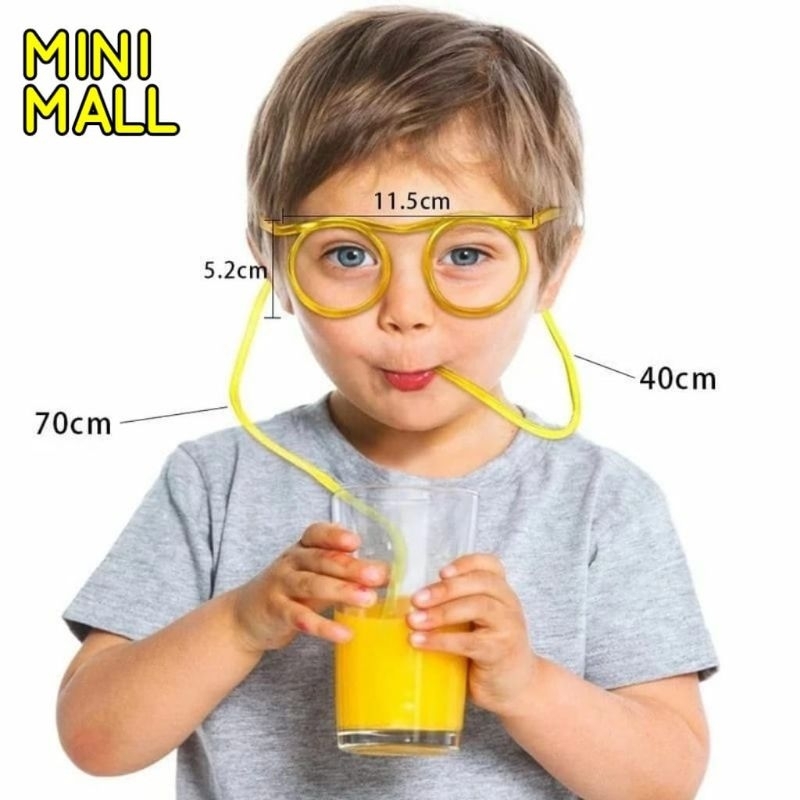 Sedotan Kacamata A79 Sedotan Minuman Bentuk Kacamata