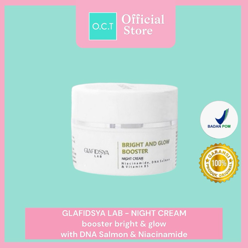 [ECERAN] GLAFIDSYA LAB NIGHT CREAM BOOSTER BRIGHT & GLOW DR REZA [10gram] | CREAM MALAM GLOWING | UN