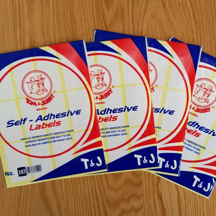 

Sticker Self Adhesive Labels No 99 103 112 121 T&J Tom & Jerry ( 10 Lembar )