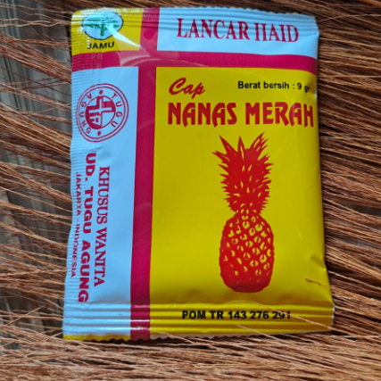 

Jamu Lancar Haid Cap Nanas Merah 10 Sachet Orioginal