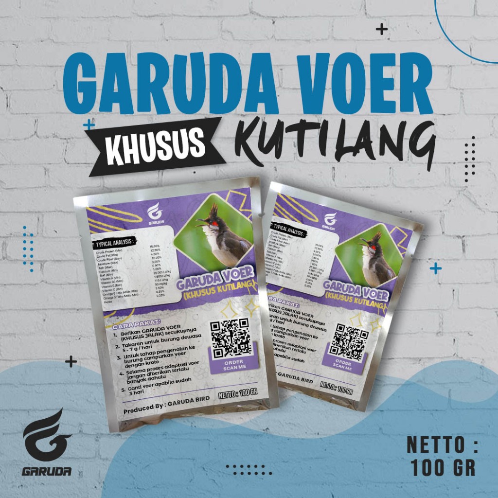 VOER BURUNG KUTILANG | VOER HARIAN | VOER NUTRISI KOMPLIT | GARUDA VOER HARIAN KHUSUS KUTILANG | GAR