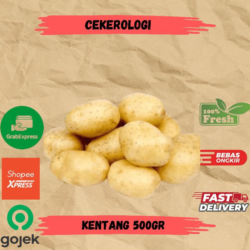 

Kentang 500gr / Kentang / Kentang Fresh Berkualitas / JABODETABEK / Sayur Segar / Sayuran / Sayur