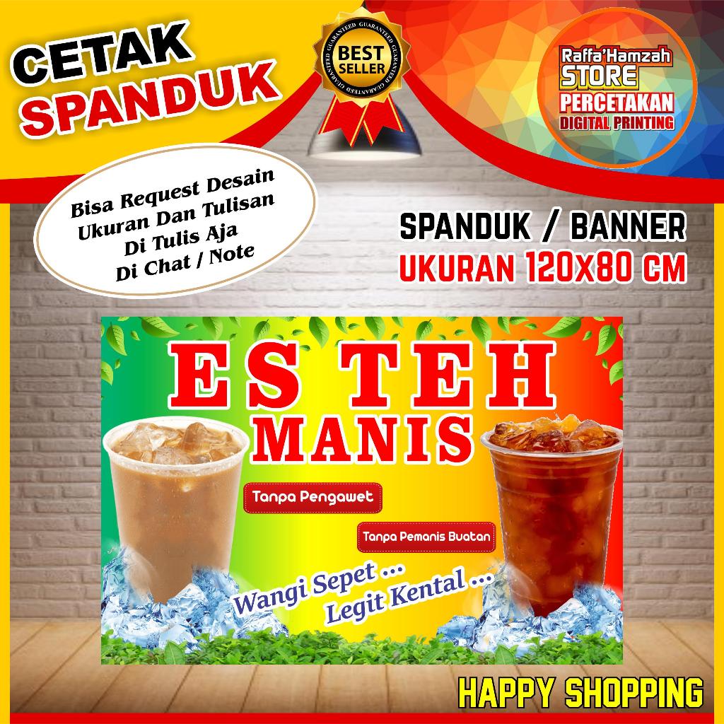 Spanduk Banner Backdrop Es Teh Manis Terbaru / Banner Es Teh Manis / Spanduk Es Teh Manis BISA COD