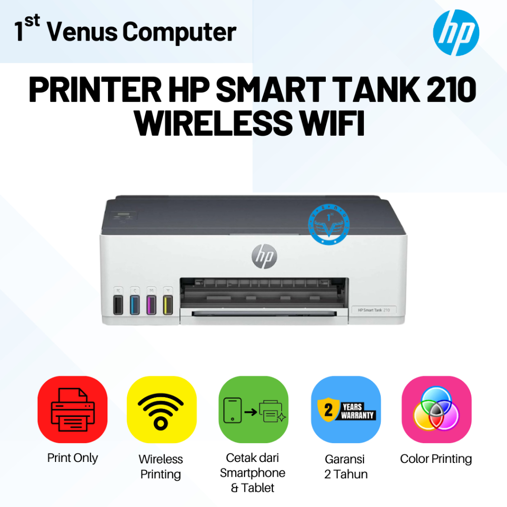 Printer HP Smart Tank 210 Wireless Wifi / HP PRINTER SMART TANK 210 / PRI20-HP