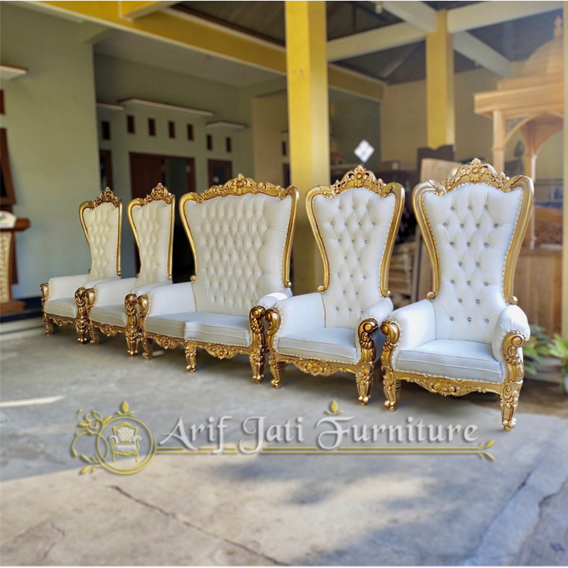 Set Kursi Pelaminan Syahrini Kayu Jati