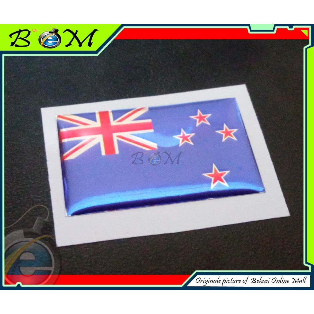 

Sticker stiker Timbul bendera new zealand selandia baru 3x2 cm