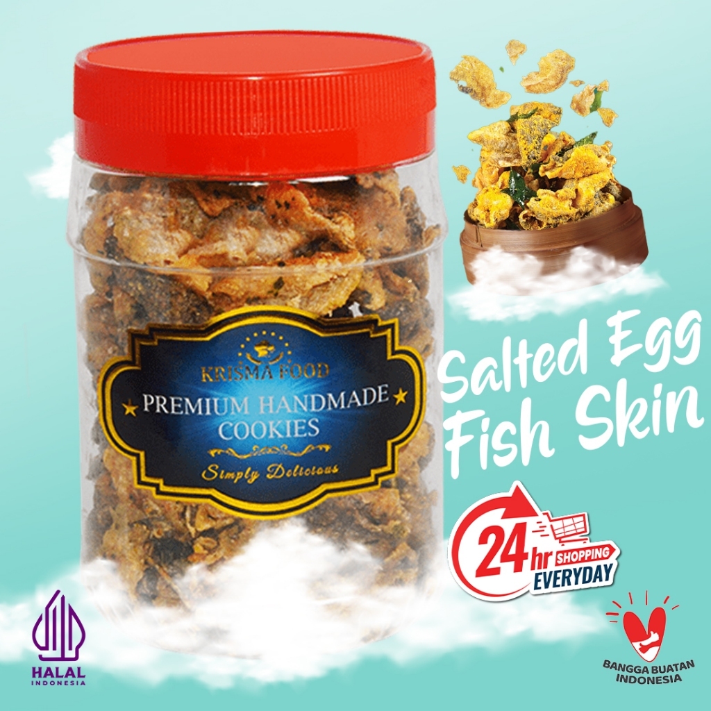 

SALTED EGG FISH SKIN 250 GR / SALTED EGG POTATO CHIPS 250GR - KRISMA FOOD