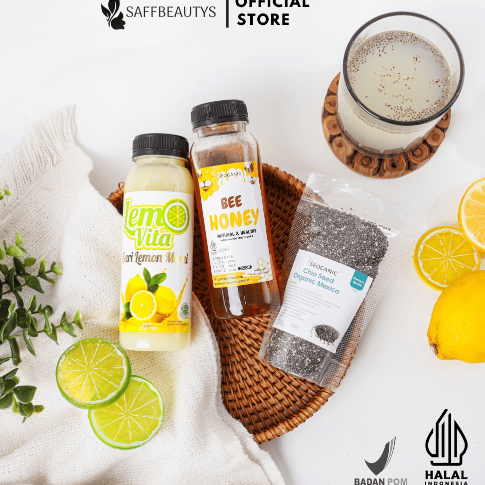 

Lariz manis Paket Diet Lemon Chia Seed 1gr Lemovita 25ml Madu Multiflora 25ml