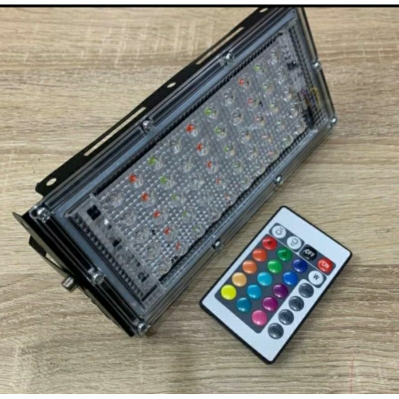 Lampu sorot led 50 watt 50w rgb lampu sorot led rgb 50 watt led sorot warna warni 50watt