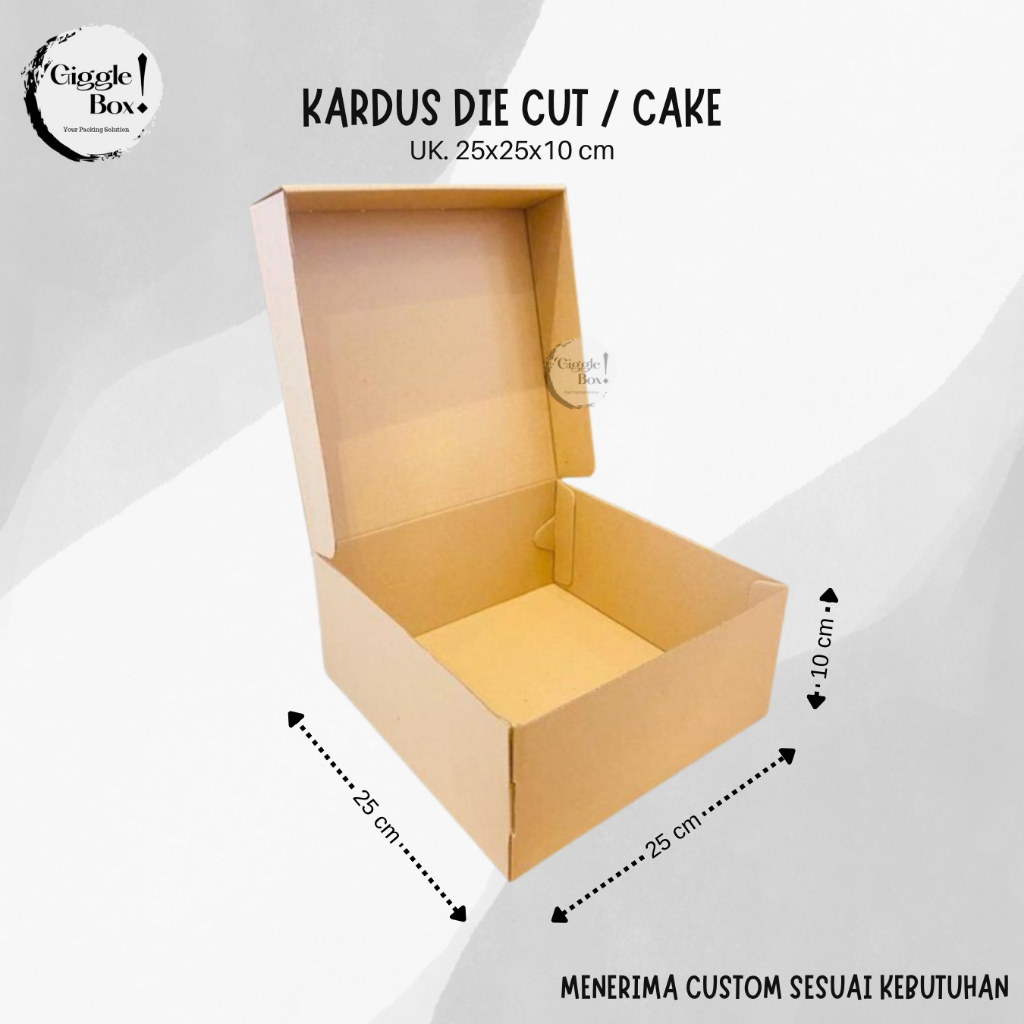 

Kardus Box Die Cut baru uk. 25x25x10 cm