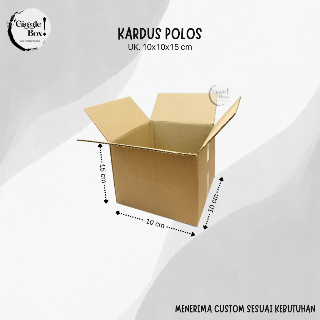 

Kardus Box Polos baru uk. 10x10x15 cm