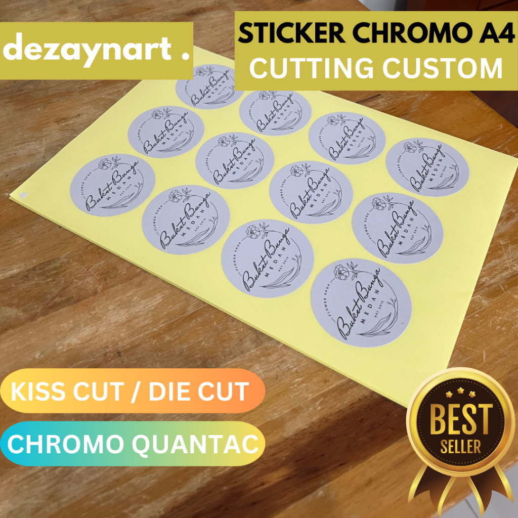 

Cetak Stiker Label Chromo Quantac A4+ Circle4 Kiss Cut & Die Cut | Laminasi Glossy - GROSIR!