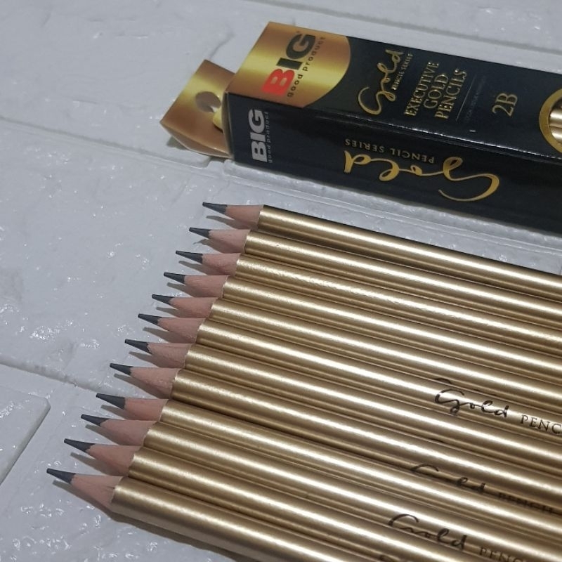 

(1 Lusin Pensil) Pensil 2B Merek Big - Pensil 2B Kualitas Bagus - Pensil 2B High Quality - 2B Pencil (12 Buah Pensil)