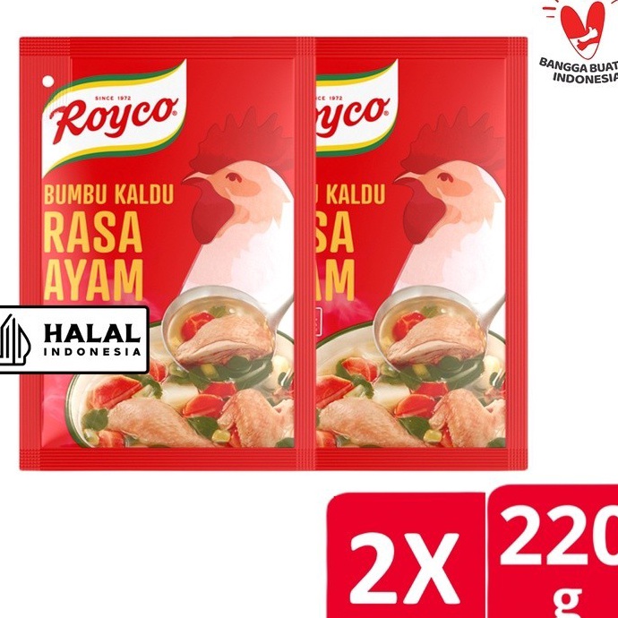 

Serba diskon Royco BUMBU KALDU Penyedap Makanan Penyedap Rasa AYAM Beryodium 22G x2