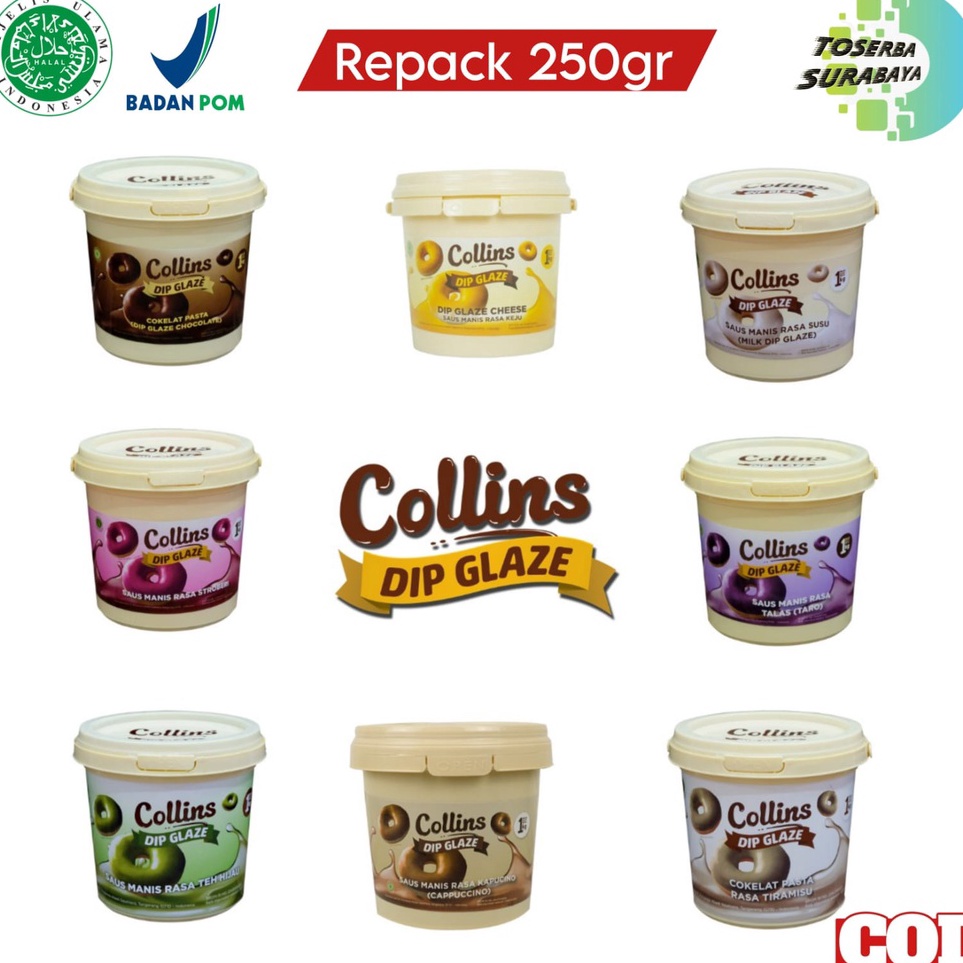 

Ekslusif disini GLAZE COLLINS Repack 25gr Collins Dip GLAZE Donat Topping Filling OlesanIsian