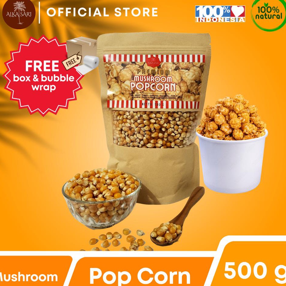 

Potongan spesial Jagung Popcorn Jumbo Mushroom Asli Premium Alka Sari 5 gram