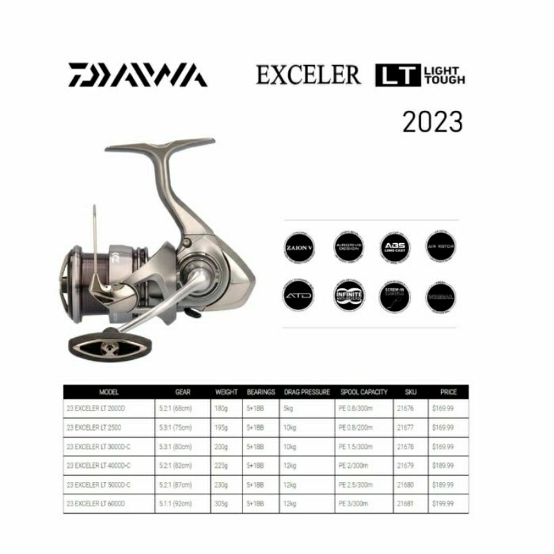 Reel Daiwa Exeler LT 2023 6000D