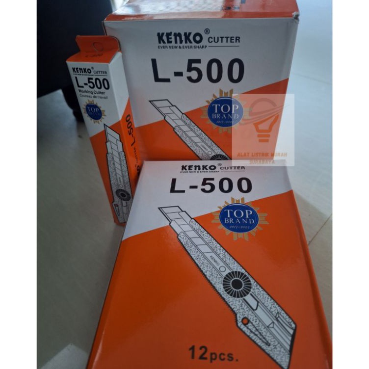 

KODE N5F2 Cutter KENKO Besar L5 1 Lusin 12pcs Cutter grosir murah meriah