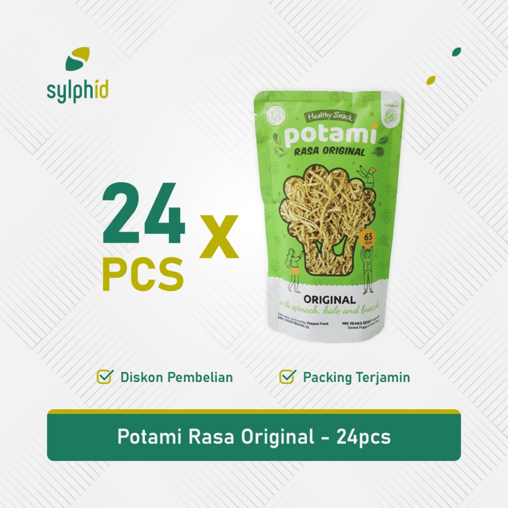 

1 Dus Potami Mie Remes Original 65gr / Snack Sehat NO MSG 1 Karton