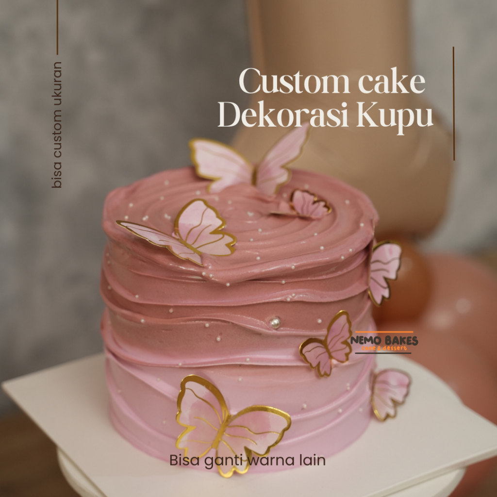 

CUSTOM CAKE ULTAH KUPU KUPU / KUE ULTAH KUPU
