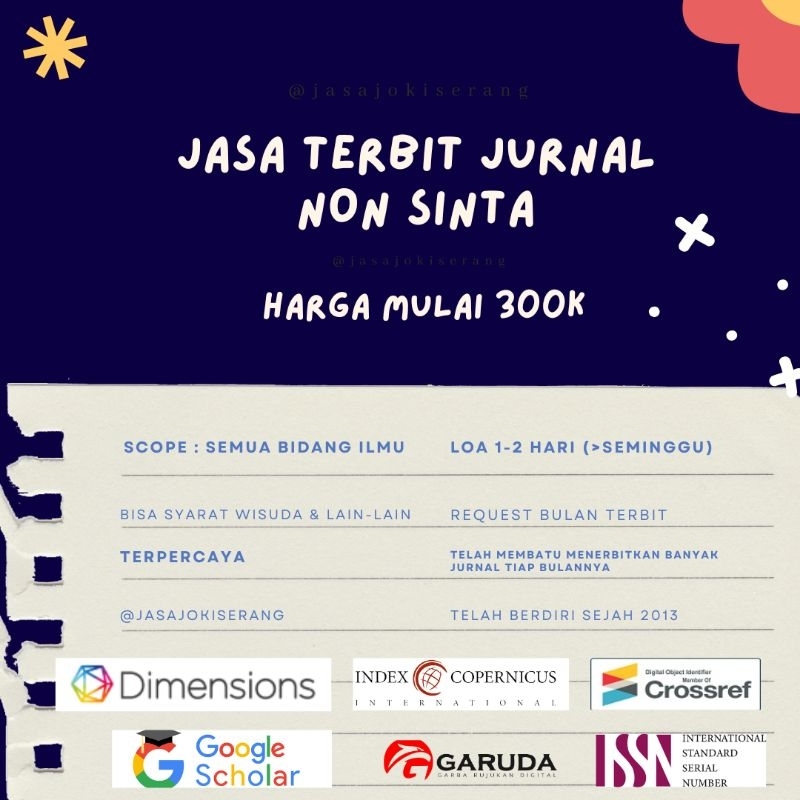 TERBIT JURNAL SINTA 3 || SINTA 4 || SINTA 5 || SINTA 6 || NON SINTA